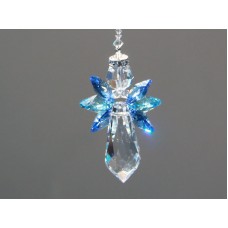Very Blue Angel Crystal Suncatcher with Beautiful Swarovski Crystals and Prism   113200627195